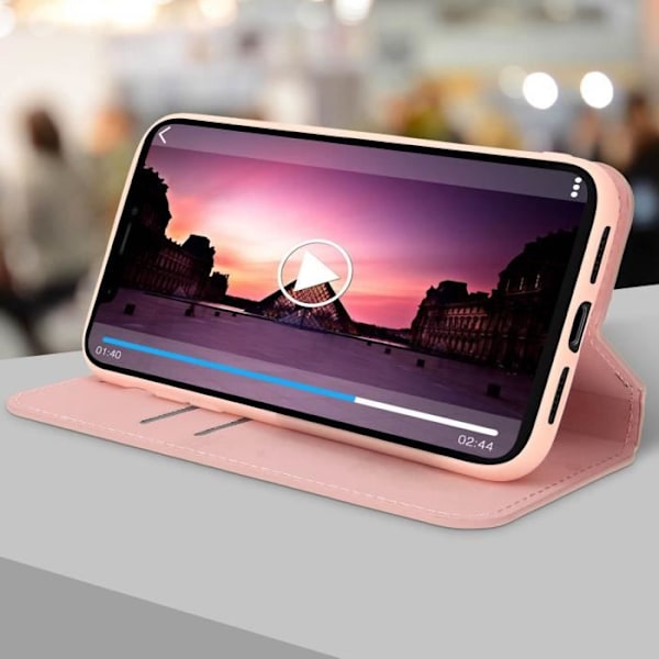 iPhone XR-fodral - Ej specificerat - Foliokåpa - Ekokrom - Rosa - Stöd funktion Rosa