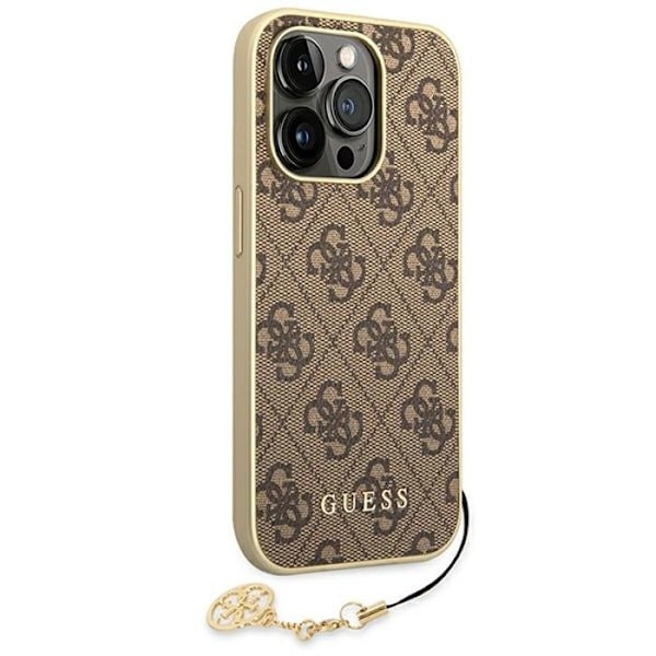 Guess 4G Charms Collection - Etui til iPhone 14 Pro Max (brun)