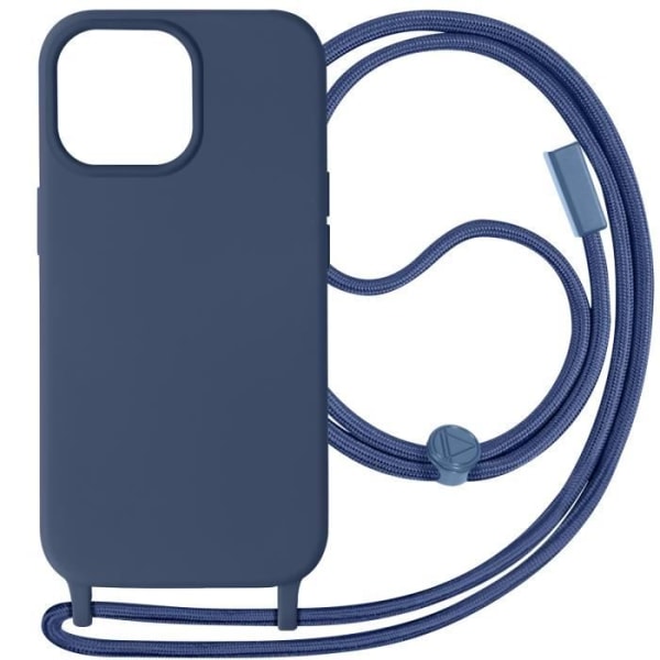 Lanyard suojakuori iPhone 15 Pro -kaulanauhalle, 80 cm Corda Series Midnight Blue Blå