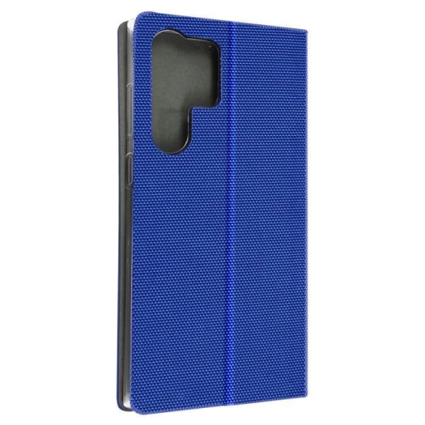 Etui, der er kompatibelt med Samsung S23 Ultra Fabric Folio Blue Cover