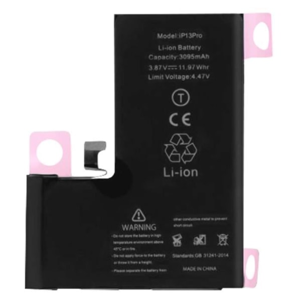 Internt batteri iPhone 13 Pro 3095mAh 100 % kompatibel Ersätter A2656
