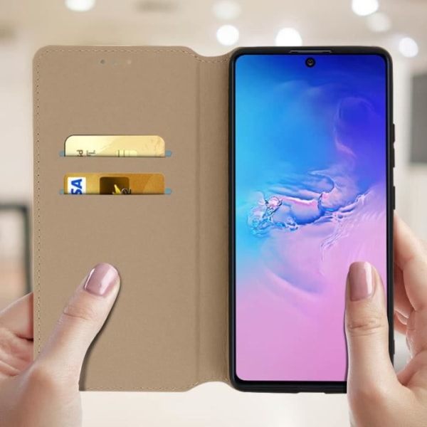 Cover til Samsung Galaxy S10 Lite Folio tegnebogsstativ Funktion Guld