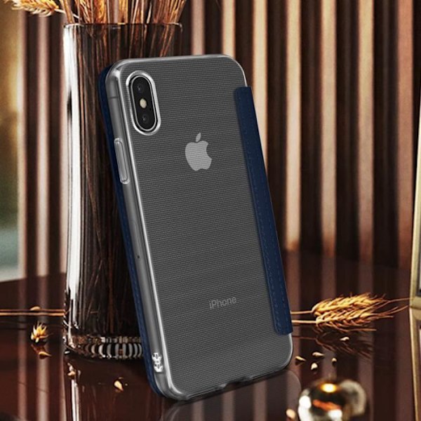 iPhone XS Max Cover - AVIZAR - Hard Folio - Ultratynd - Integreret spejl - Midnatsblå Midnattsblå
