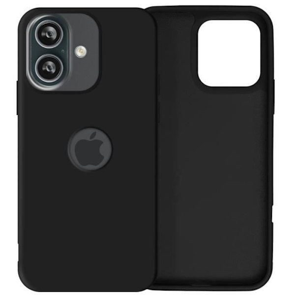 Cover til iPhone 16 - AVIZAR - Soft Touch Mat Fleksibel Silikone - Sort - Forstærket beskyttelse Svart