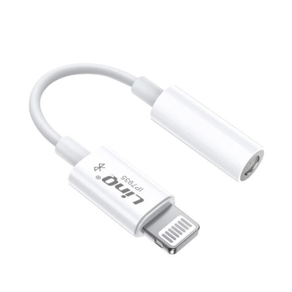 Lightning Uros - 3,5 mm Naaras Jack-sovitin Bluetooth-yhteys LinQ White