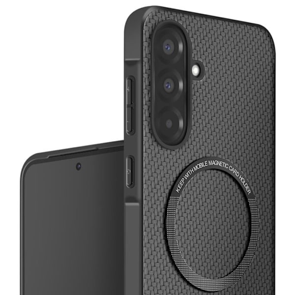 Samsung A36 Korttitasku Magneettikuitu Musta Svart