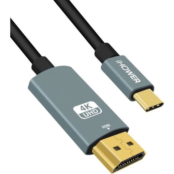 USB-C till HDMI 2.0-kabel Ultra HD 4K, Full HD / 3D High Speed 2m iHower Black
