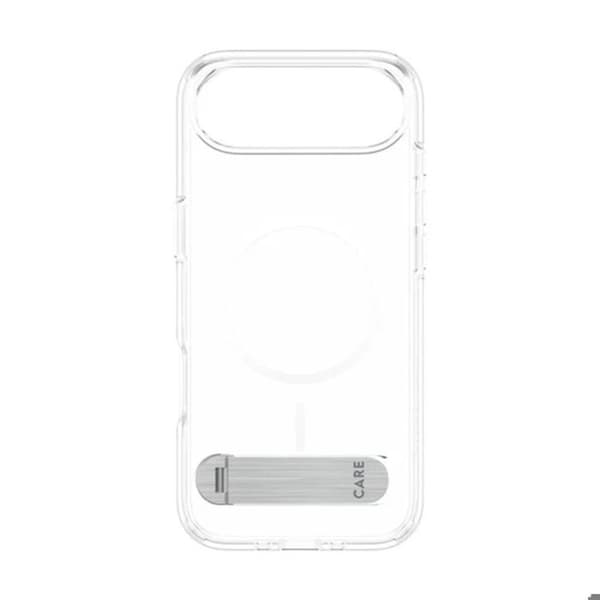 MagSafe-cover til iPhone Air Stødabsorberende beskyttelse med foldestativ Panzer Glass Transparent Vit