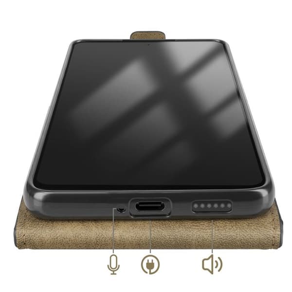 Vertikalt Magnetiskt Flipfodral för Redmi Note 13 5G med Kortfack Svart