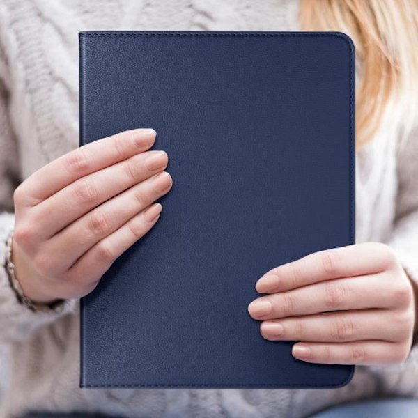 Flip Case til iPad Air 13 2024 Folio Rotating 360 Stand Stand Midnight Blue Blå