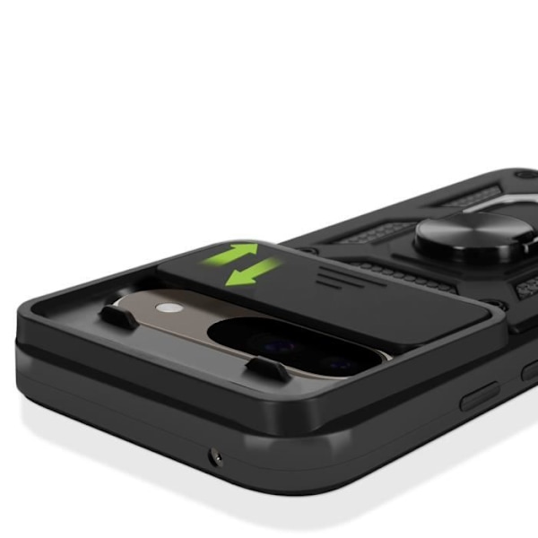 Coque pour Google Pixel 9 ja 9 Pro Renkaat Tukevat Kamerasuoja Mayaxess Musta Svart
