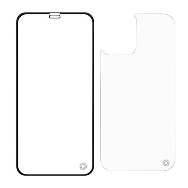 Beskyttelsesfilm - FORCE GLASS - iPhone 12 Mini - 9H+ ubrydeligt glas - Gennemsigtig - Livstidsgaranti Vit