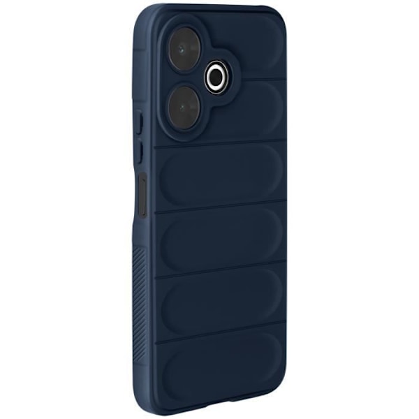 Xiaomi Redmi 13 Iskunkestävä Kuoret Silikoninen 3D Teksturoitu Tummansininen Blå