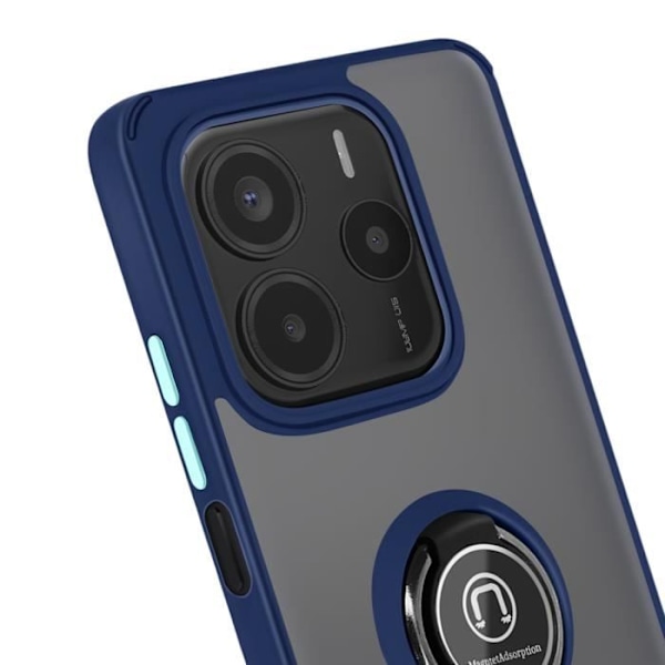 Coque för Xiaomi Redmi Note 14 5G med Videostöd RIng Blå Natt Blå