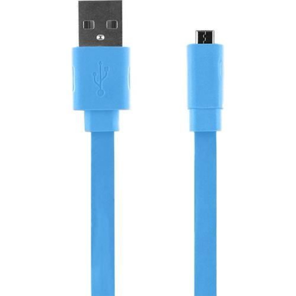 Universal USB / Micro USB laddningskabel - 20 cm - Blå