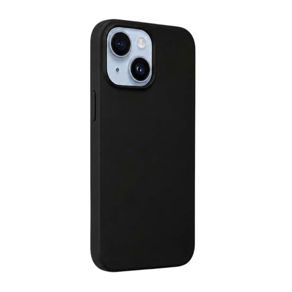 Silicone cover til iPhone 14 Plus med mikrofiberforing, andet MW Sort Svart