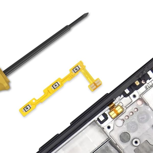 Ström- och volymknapps tyg för Xiaomi Poco X7 Pro Gul Gul