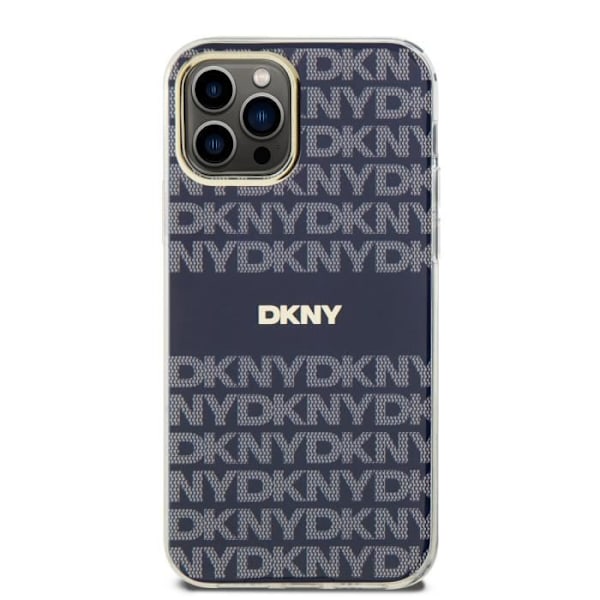 DKNY-kuori iPhone 12 / 12 Pro MagSafe TPU-materiaalista, pehmeä sininen kuvio. Blå