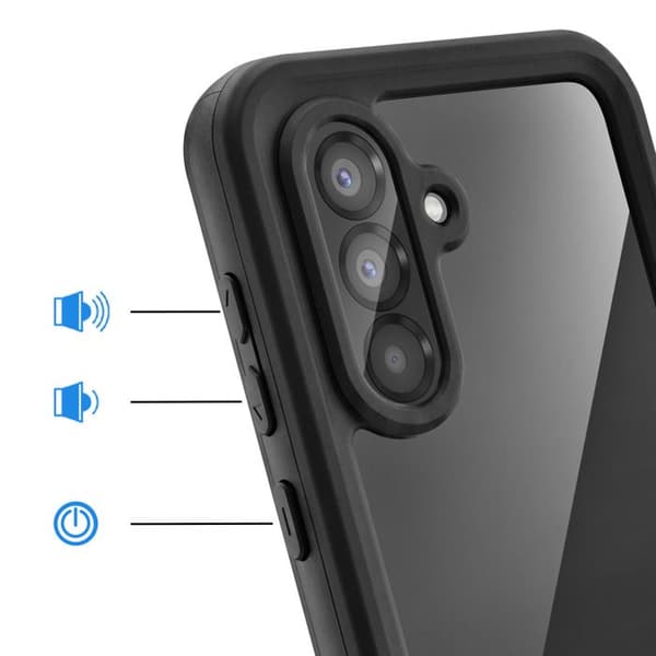 360° Helcover til Galaxy A56 Vandtæt IP68 Shellbox Sort transparent Svart