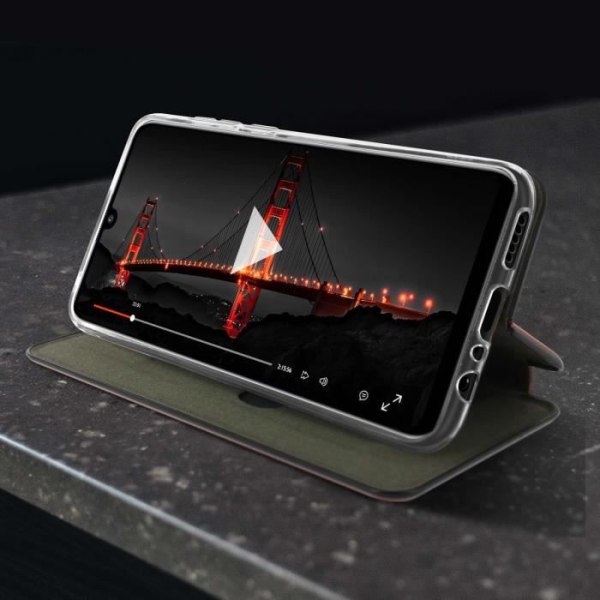 Etui - Huawei - P smart 2020 - Läder av ko - Röd - Videostöd Röd