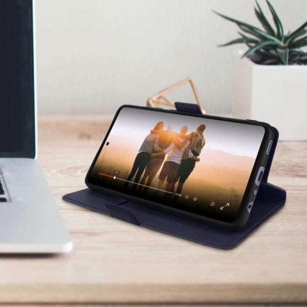 Smartphonefodral - Samsung - Galaxy A52/A52 5G/A52s - Ekoleder i midnattsblå - Videostöd - Kortfack Midnattsblå