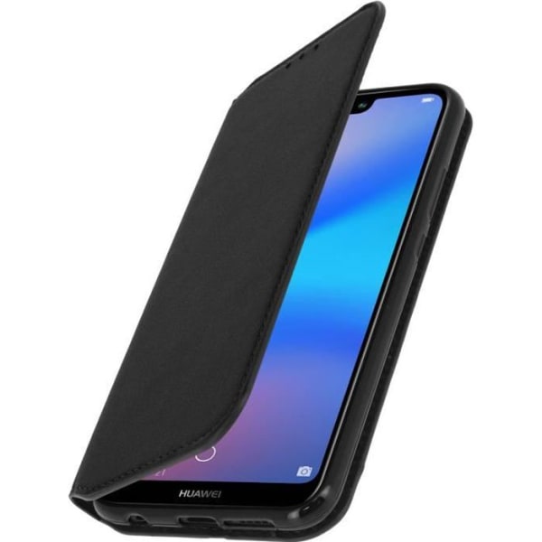 Huawei P20 Lite Case Folio Cover Korttitelineen jalusta Toiminto Musta