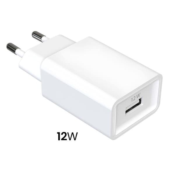 Pack Laddare USB-A 2.4A med USB-A till Lightning-kabel 1.5m Jaym Vit Vit
