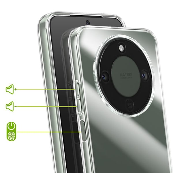 Siliconfodral för Honor Magic 8 Lite, Stötsäkert, Mayaxess Transparent Vit