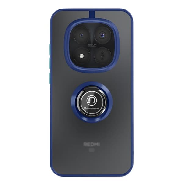 Cover til Redmi Note 15 Pro Plus med magnetisk ring og frostet blå finish Blå