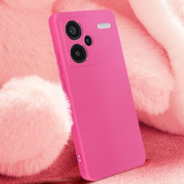 Kotelo Xiaomi Redmi Note 13 Pro Plus 5G Soft-touch Anti-sormenjälkiä fuksialle Rosa