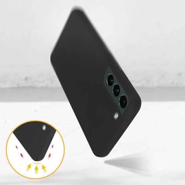 AVIZAR suojakotelo Samsung Galaxy S22 Plus -puhelimelle - kestävä, joustava, sormenjälkiä estävä - musta Svart