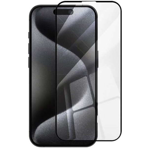 Skærmbeskyttelse - AVIZAR - iPhone 16 Pro Max - hærdet glas - keramik - fuld lim sort Svart