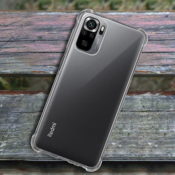 Coque Souple - Akashi - Xiaomi Redmi Note 10 / Note 10s - Transparent - Forstærkede hjørner - Kradsesikre Vit