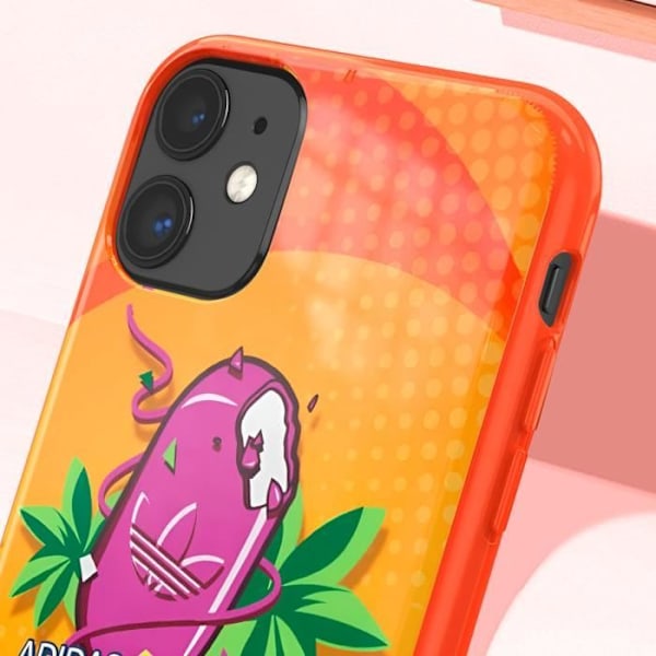 Suojakuori iPhone 11:lle - ADIDAS - Bodega Collection - Korotetut reunat - Oranssi Orange