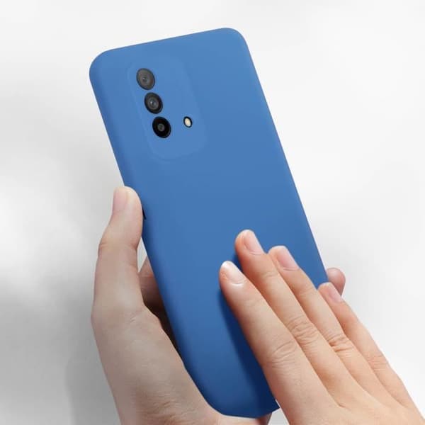 Skyddshölje - AVIZAR - Oppo A74 - Halvstyv silikon - Soft Touch - Blå Blå