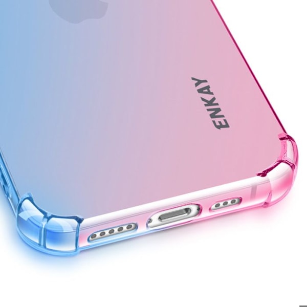 Coque en silicone til iPhone 16e Gradient Enkay Blå / Pink Blå/rosa