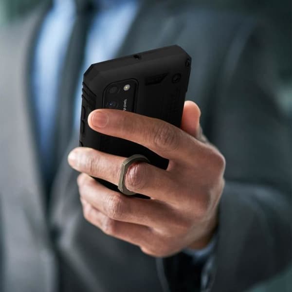 Coque - Samsung - Galaxy A41 - Stöttålig - Videostöd Ring - Svart Svart