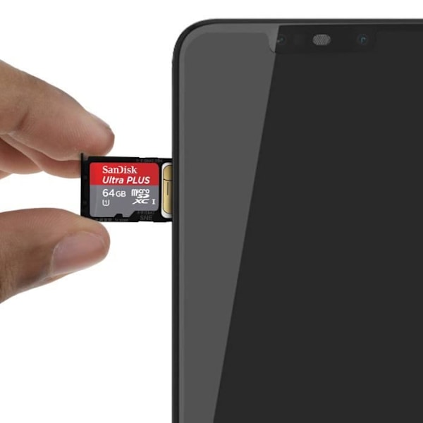 SIM-korttiteline - Huawei - Mate 20 Lite - Musta - Yhteensopiva nanoSIM- ja micro SD - Helppo vaihto Svart