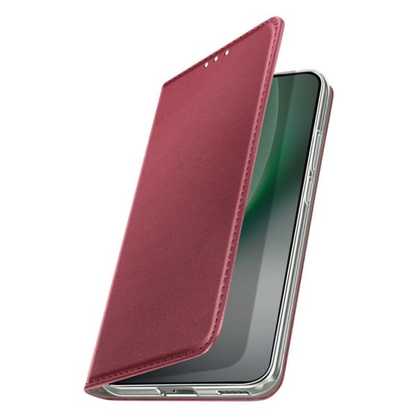 Folio-etui til Honor Magic 8 Lite med kortlomme og videostøtte i Bordeaux Röd
