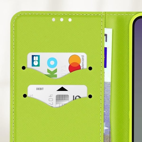 Étui til Xiaomi Redmi 14C Læderpung Saffiano Fancy Mørkeblå Blå