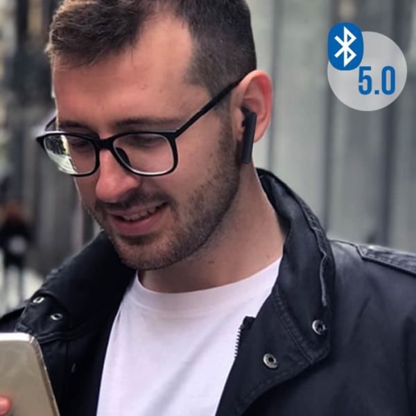 Bluetooth høretelefoner - Akashi - In-ear - Batteri 3H - Opladeetui - Sort Svart