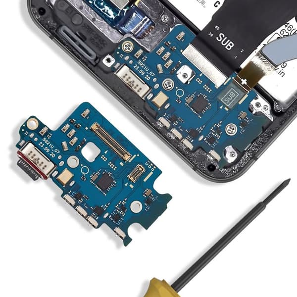 USB-C Laderconnector - AVIZAR - Galaxy S24 - SIM-kortlæser - Indbygget mikrofon - Hurtig installation Blå