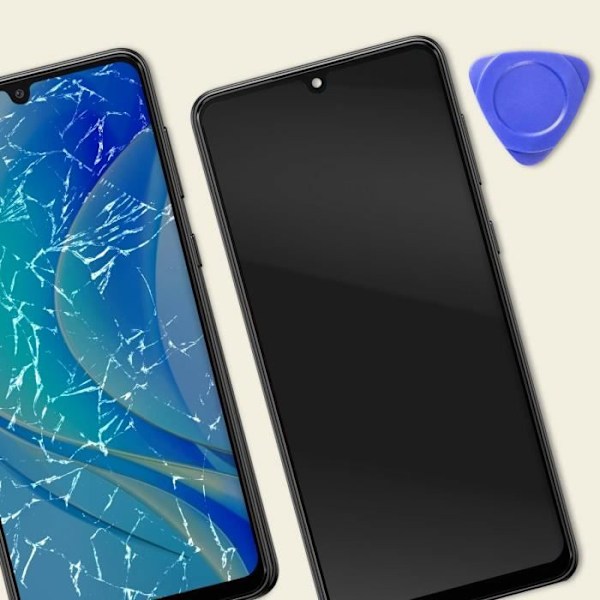 LCD-skärm + Touchscreen för Huawei Nova Y70 med svart chassi Svart