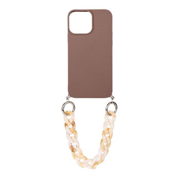 Cover til iPhone 13 Pro med nylonsnor og Eko Resin Chain Brun kastanj