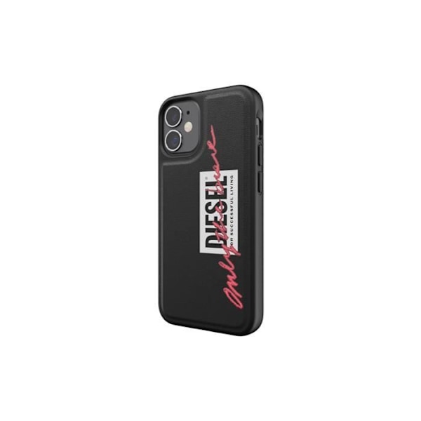 Skydd för Apple iPhone 12 Mini Modell Broderi med Slogan « Only the brave » Diesel Svart Svart