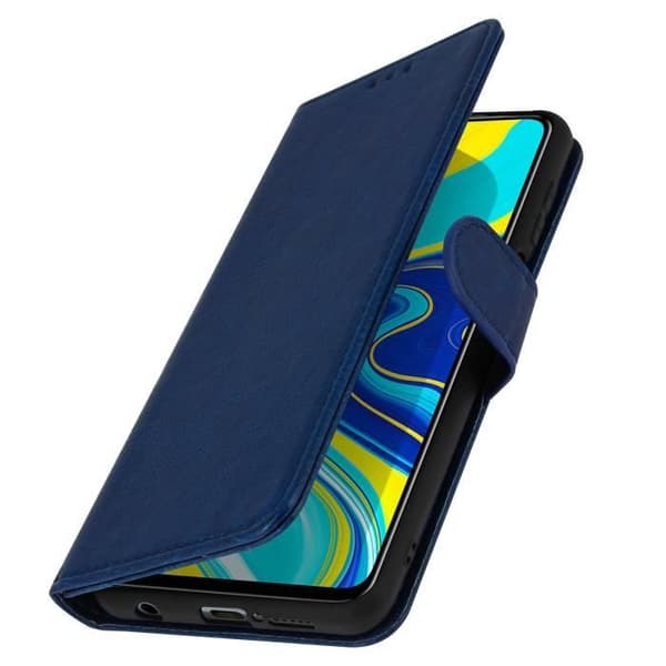 Folio etui - AVIZAR - Xiaomi Redmi Note 9S / 9 Pro / 9 Pro Max - Blød silikonegel - Magnetisk - Video støtte Blå