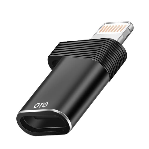 OTG-adapter för USB-C till Lightning Hastighet på 480Mbps LinQ Svart