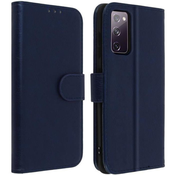 Fodral till Samsung Galaxy S20 FE Full Cover Korthållare Stativ Funktion Blå blå