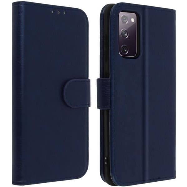 Folio Etui - AVIZAR - Samsung Galaxy S20 FE - Blå - Blød - Video Støtte Funktion blå