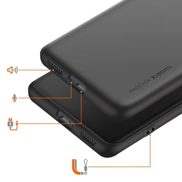 Coque Soft Touch til Redmi Note 15 5G / 4G med Glas i Helt Kant til Kant Xfm Sort Svart